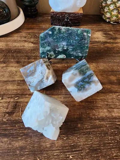 Moss agate crystal bundle!, View more