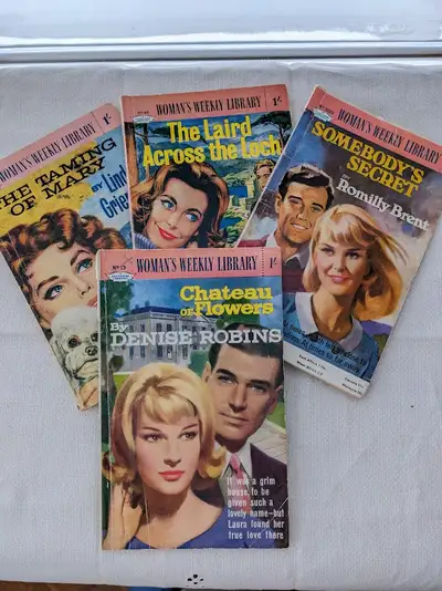 4 Woman's Weekly Library Romance Paperback Novels, View more