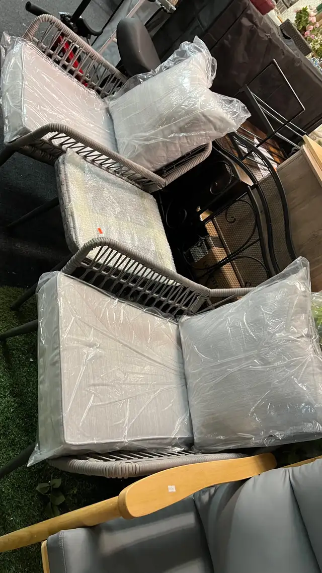 3 Piece Patio Furniture Set Small Outdoor Wicker Rattan Front Po in Patio & Garden Furniture in Markham / York Region - Image 4