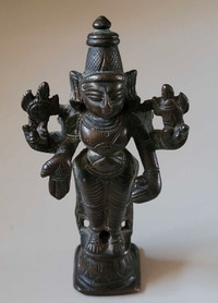 Vintage Hindu Religious Bronze Metal Idol Figurine 