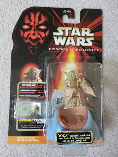 Star Wars Episode 1 The Phantom Menace - Action Figure - Yoda with Jedi Council Chair NEW - NEVER OP...