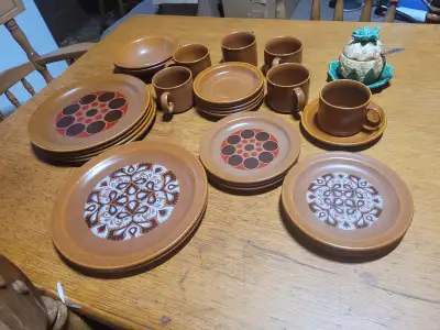 32 pc dish and Cup set Cambridge Brindley New England Stone Ware, View more