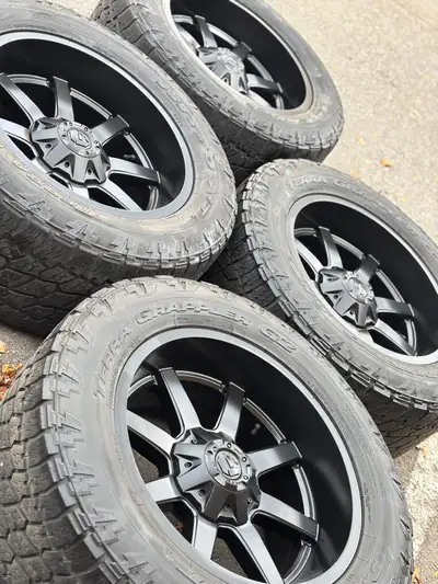 NEW 20"FUEL(6x135/6x139)+Used NITTO A/T- F150/Tahoe/Sierra/Silverado/Yukon/Suburban/Avalanche/Expedi...