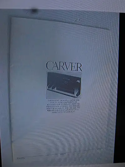 CARVER AUDIO 25 PAGE BROCHURE 80S OR EARLY 90S, View more