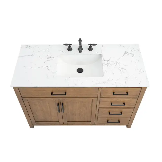 BRAND NEW 48" Single Bathroom Vanity With Engineered Marble Top in Cabinets & Countertops in Oakville / Halton Region - Image 7