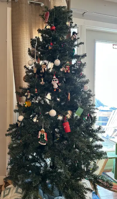 Christmas tree with lights, View more