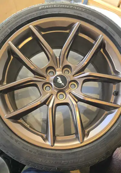 For sale: Set of 4 Ford OEM Bronze Rims part #PR3Z 1007-GA (5x114.3) with Continental Pro Contact RX...