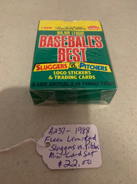 1988 FLEER Sluggers vs, Pitchers Baseball Set Showcsse 319