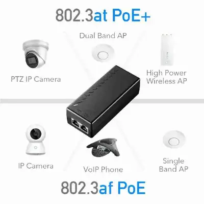 Cudy POE200 30W Gigabit PoE+ Injector, PoE Injector, PoE Adapter, View more