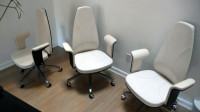x3 vintage Jerrik tilt + swivel + height chairs, no plastic