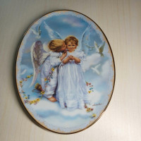 Limited Edition Collector's Plate: Angel Kisses by Sandra Kuck