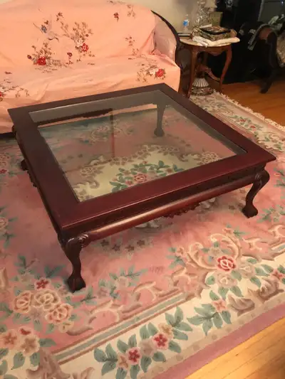 Large Square Glass Coffee Table, View more