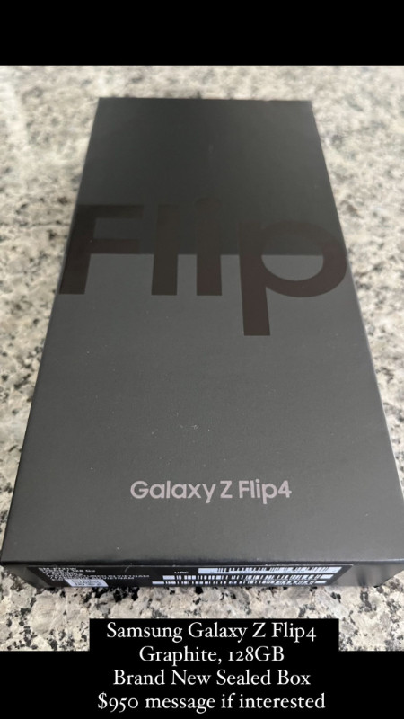 Brand New Samsung Galaxy Z Flip 4 in Cell Phones in Delta/Surrey/Langley