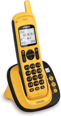 VTech DS6161 Dect_6.0 1-Handset Landline Telephone,Yellow