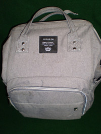 LEQUEEN Diaper Travel Backpack Bag, Grey