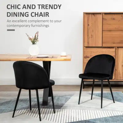 Velvet-touch sturdy dining chair , View more