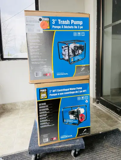 Honda GX200 3” Trash Pump & 2” Water Pump – Brand New Closed Box, View more