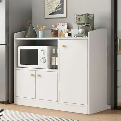 White Kitchen Storage Cabinet Microwave Stand 80*30*80cm , View more