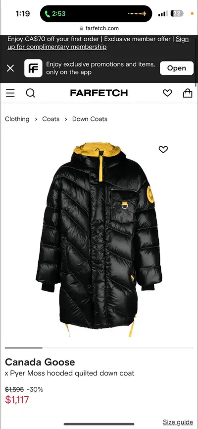 Canada goose coat, View more