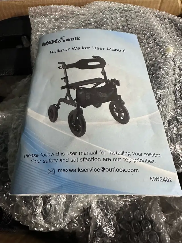 Max Walk Rollator Walker- used once for recovery -OBO