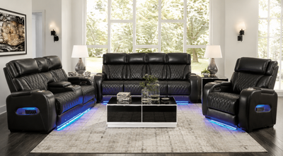 Luxury LED Power Reclining Sofa Set, View more