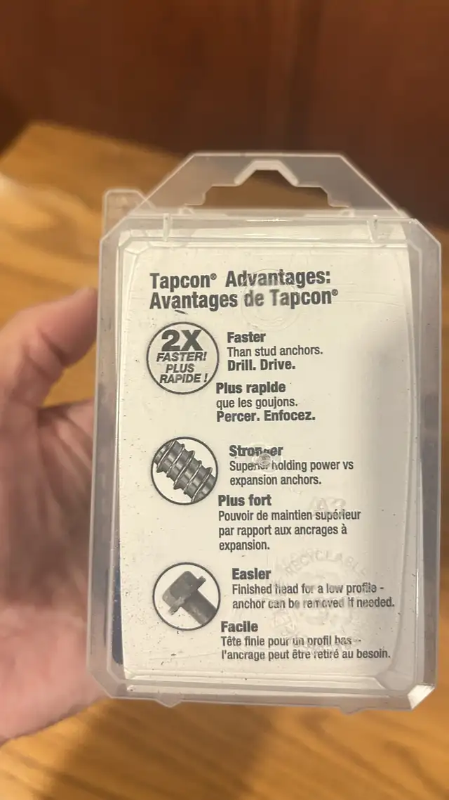 Tapcon 3/8 x 1-3/4 Concrete Screws in Hardware, Nails & Screws in Oshawa / Durham Region - Image 5