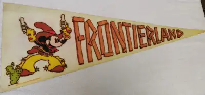 Mickey Mouse - Vintage Frontierland Pennant - 80's, View more