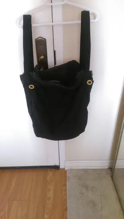 Black Canvas Bag ideal for backpacking, carrying laptop or trave, View more