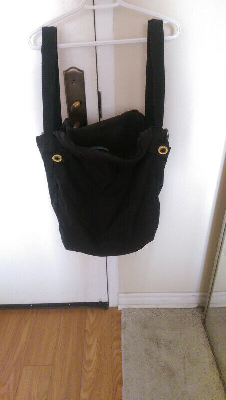 Black Canvas Bag ideal for backpacking, carrying laptop or trave in Other in Mississauga / Peel Region