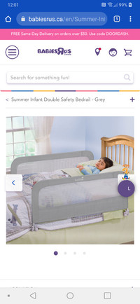 Summer Infant Double Safety Bedrail. New in box.