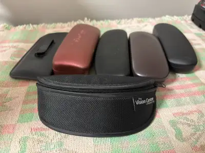 BRAND NEW EYE GLASS CASES - VARIOUS TYPRES $5 EACH. ALL $20, View more