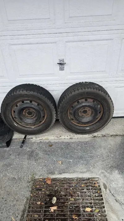 2 new 205/55 r 16 winter tires with free rims