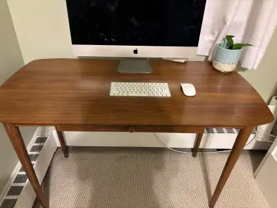 Stylish Structube wooden desk in good condition, includes one drawer for storage. Perfect for work o...