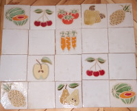 Wall Tiles Colourful Raised Fruit Designs