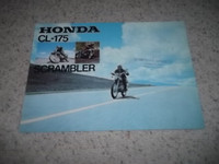 1969  Honda CL175  4 page  Original Brochure  Printed in Japan