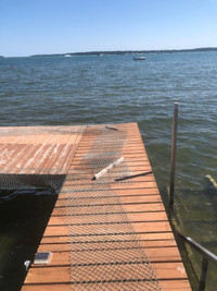 Dock and aluminum stands