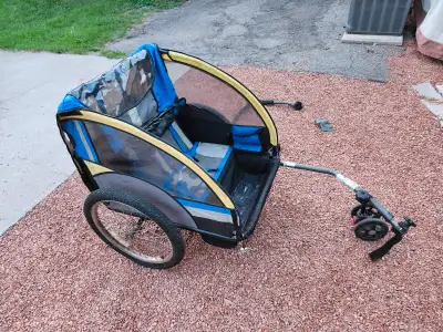 I'm selling a Bell bicycle carriage in good shape. I replaced the tires a few years ago, and they're...