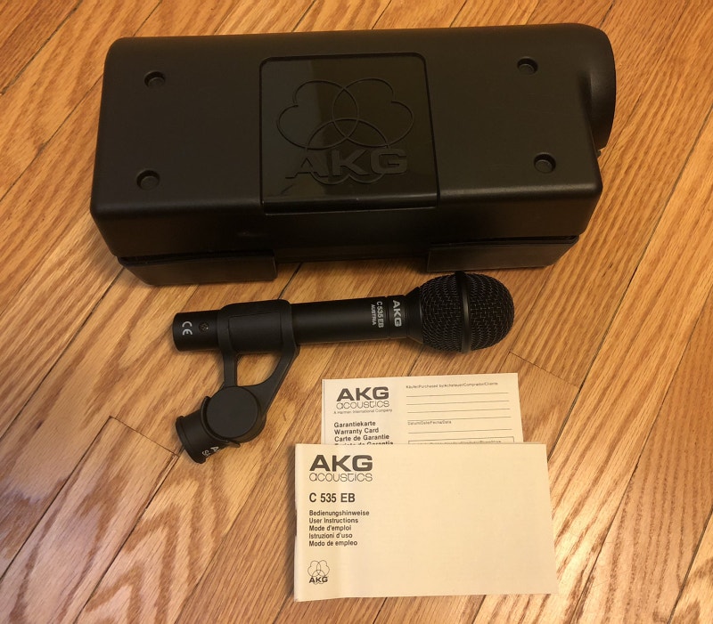 AKG C535EB Handheld Mic Microphone Cardioid Condenser, Mint Pro Audio
