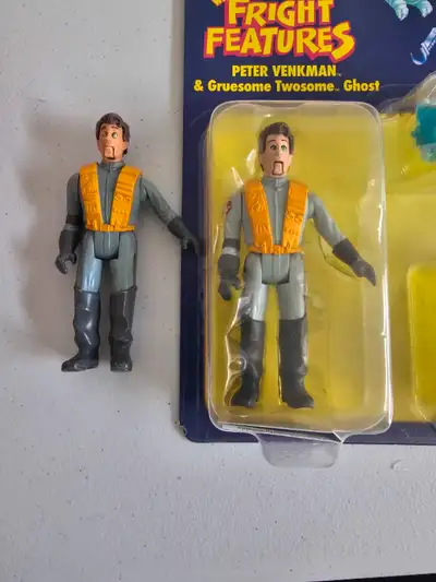 Kenner The Real Ghostbusters Fright Features Peter Venkman Figure 1987 and the updated Sealed 2024 v...