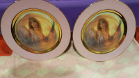 Set of two autographed collectable Alan Murray plates
