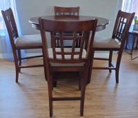 Bar Height Table + 4 Chairs