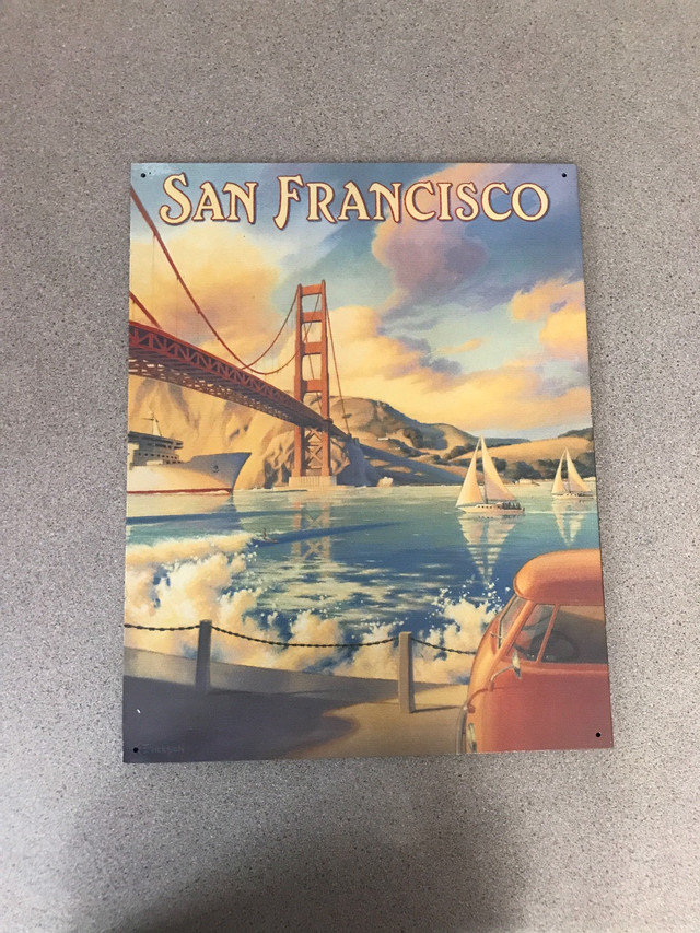 Metal Sign (Poster) - “San Francisco”- 12 1/2” X 16” in Arts & Collectibles in Bedford