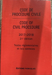 Code de procédure civile 2017-2018/Code of civil procedure 2017-