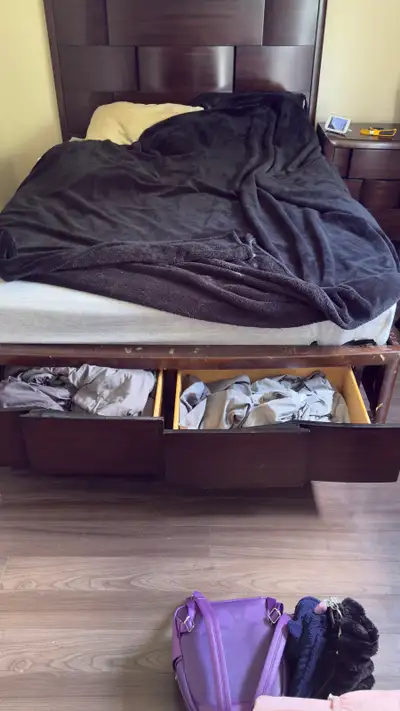 queen bed set with dresser night stand and mattress , View more