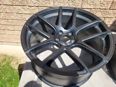 Velgen wheels (used) - Black. Model - VMB5 First 2 pictures are actual pictures of the rims, third p...