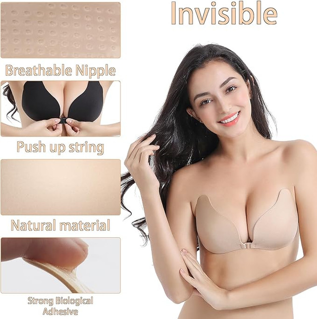 NEW 2 Pack Adhesive Bra, Sticky Strapless Backless Push-up in Women's - Other in London - Image 3
