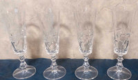 4#- pinwheel wine crystal glasses 