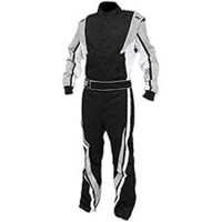 K1 Race Gear SFI 3.2a/1 Victory Auto Racing Suit (Black/White/Gr