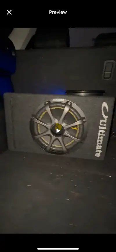 Kicker comp C 10" 300 watts in ported box with quantum audio amp. Also comes with sub grill. Asking...