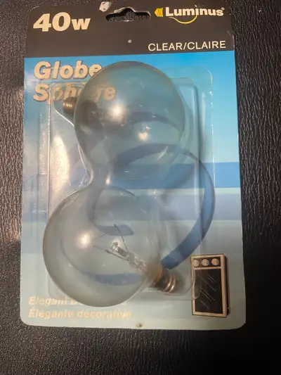 Luminus 40 Watt Globe Bulb Clear G16 - Pack of 2, View more